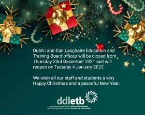 DDLETB Christmas Opening Hours