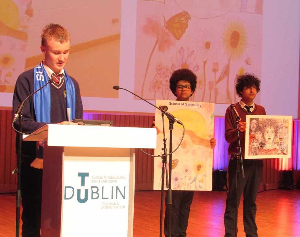 DDLETB Donabate CC Students Present their work at the School of Sanctuary event