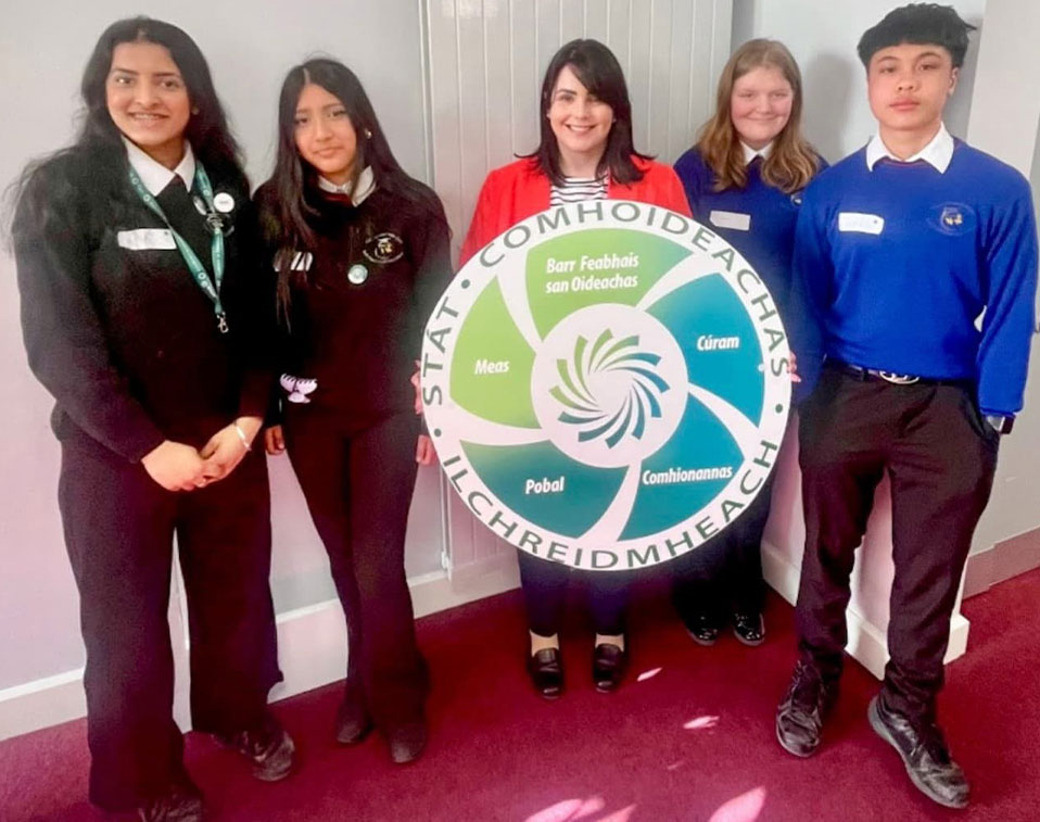 DDLETB Launch of ETHOS Ambassador Programme students with logo2